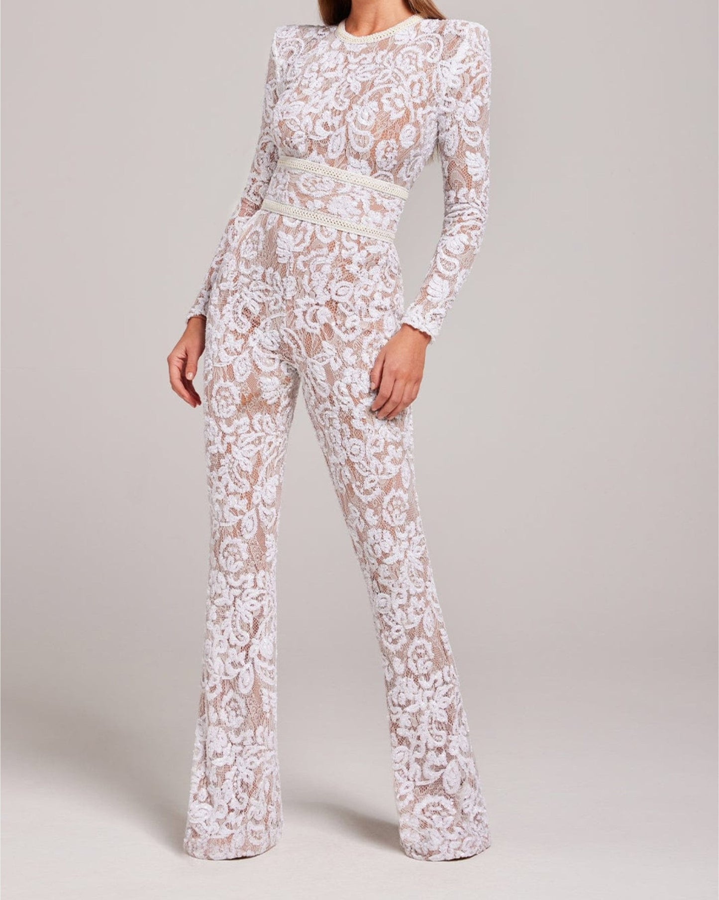 Elegant Evening Jumpsuit with V-Neck - Juliette