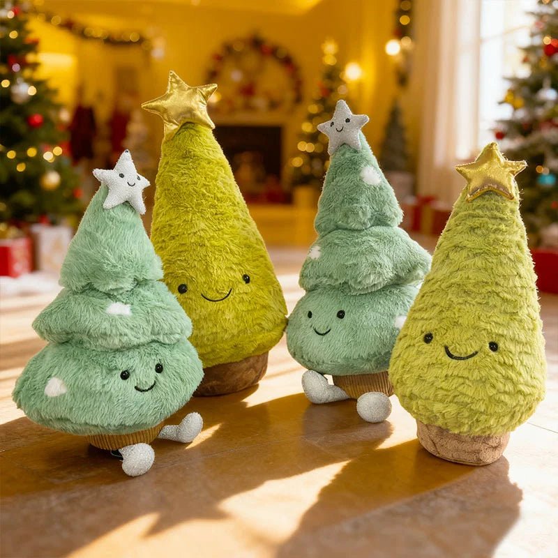 FESTIVETREE – Cute Plush Christmas Tree Figurine for Cozy Christmas Rooms