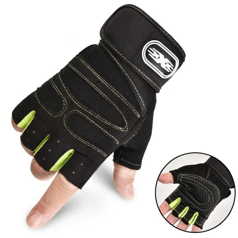 FITFLEX - Shock-resistant training gloves with wrist support | For weight training, fitness & cycling