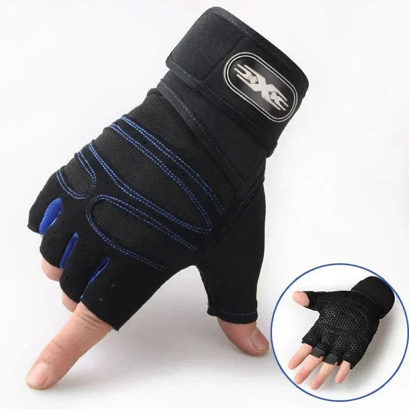 FITFLEX - Shock-resistant training gloves with wrist support | For weight training, fitness & cycling