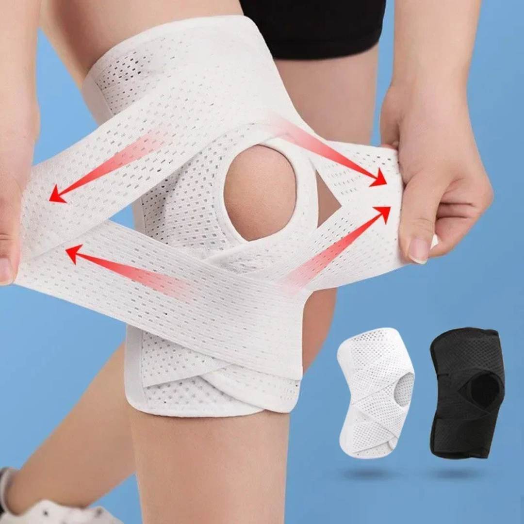 FlexGuard Knee Pads | with Support Compression Springs and Tension Strap - for Stability - Pain Relief and Protection Charly