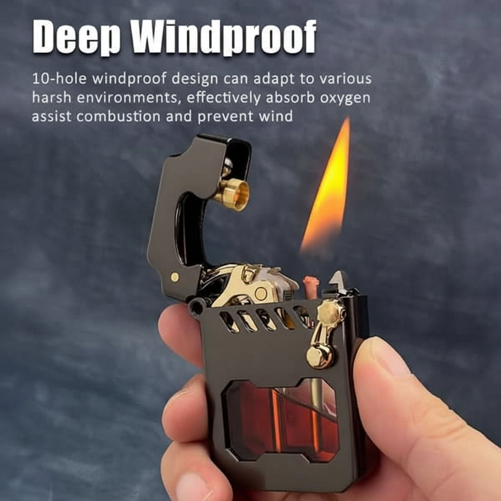 GEARFLAME Lighter – Windproof Lighter with Gear Mechanism and Style