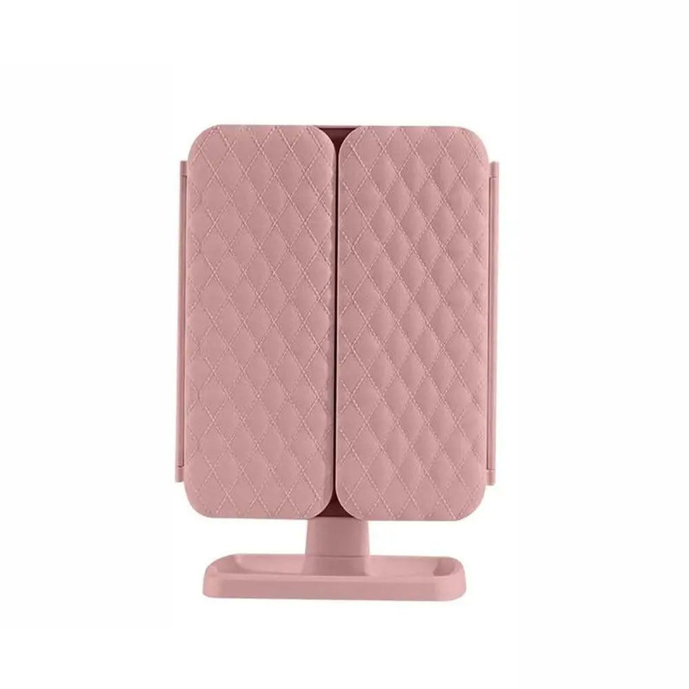 GLAMLITE MIRROR – Three-Part Mirror with LED Lighting in 3 Colors for the Perfect Makeup