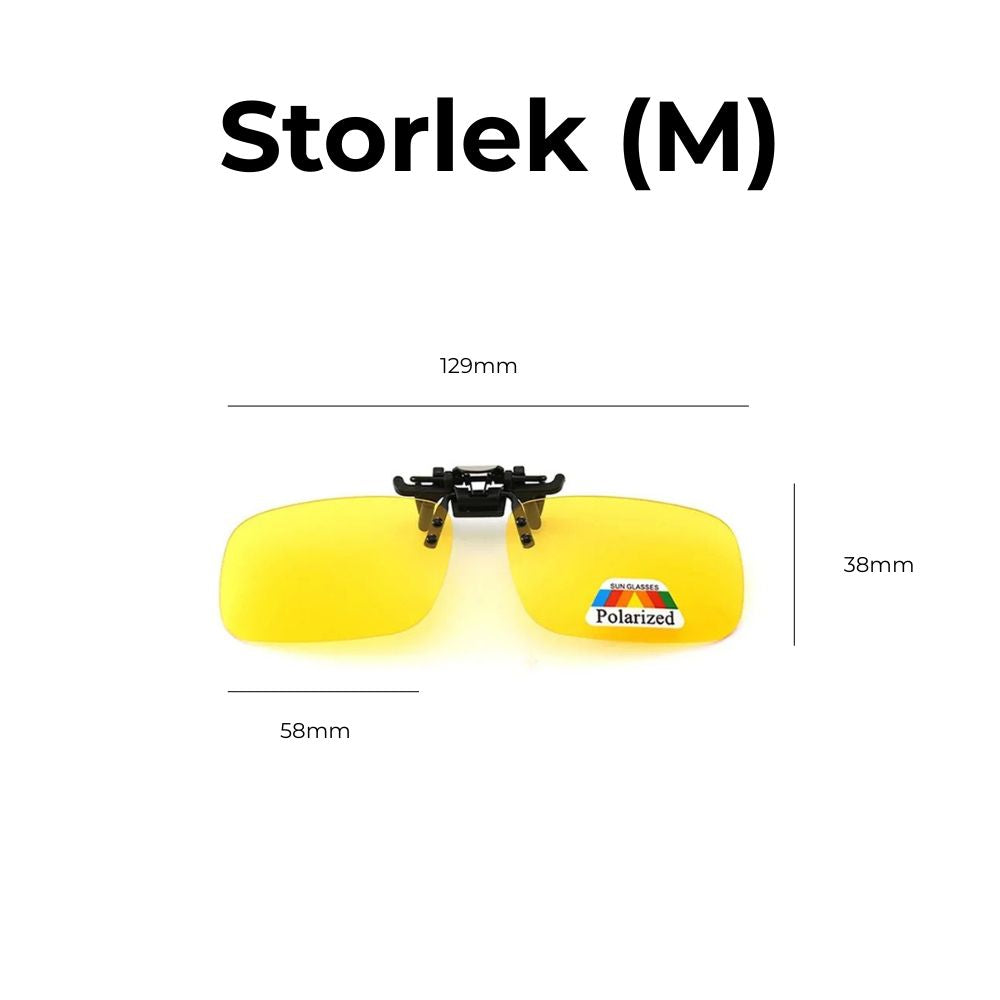 Glasses for Night Driving - Clip-On Polarized