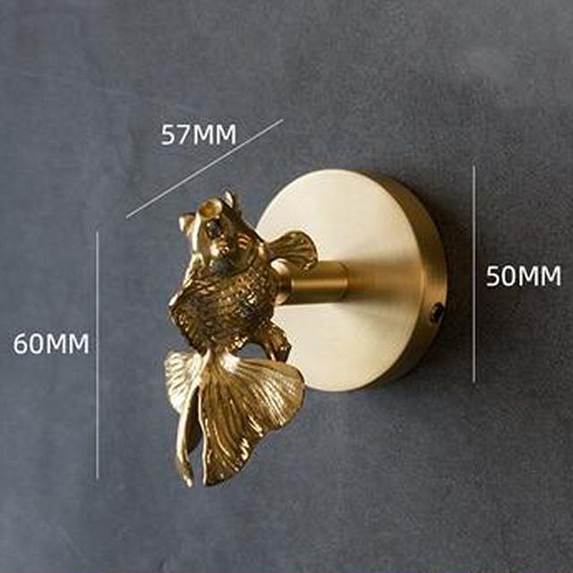 GOLDHORN – Decorative Animal Coat Hook made of Brass with Gold Finish