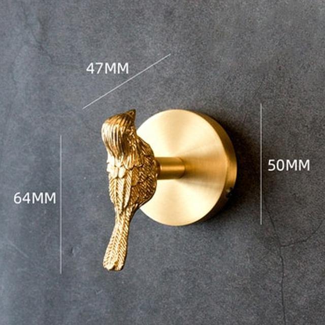 GOLDHORN – Decorative Animal Coat Hook made of Brass with Gold Finish