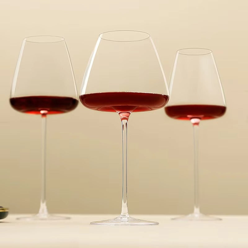 Handmade Wine and Champagne Glasses Set with Refined Design