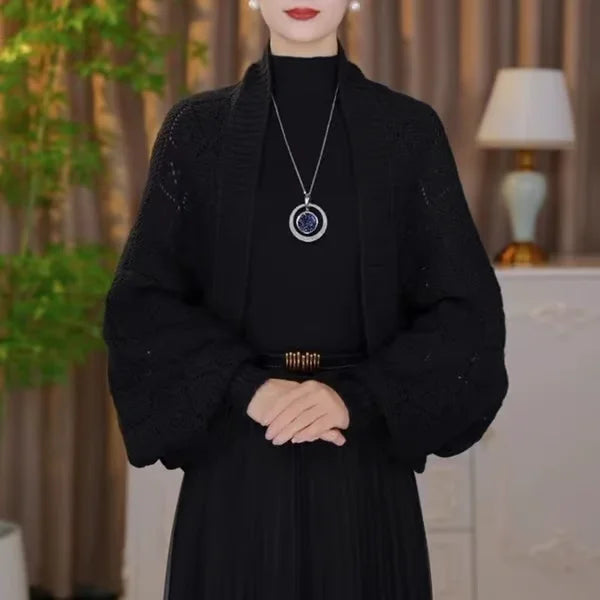 Hannah – Cardigan with Scarf Collar