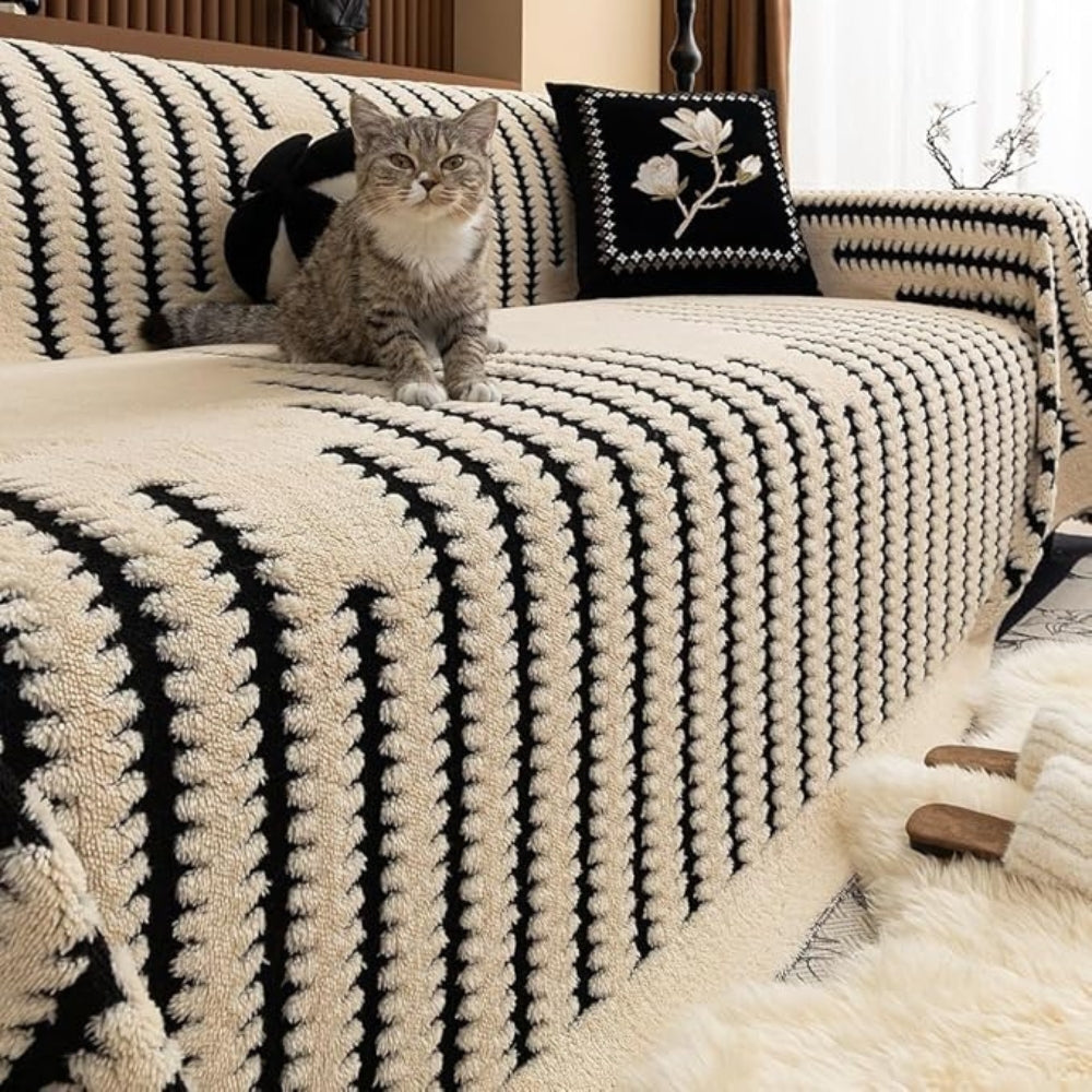 Heritage Plush Tufted Sofa Cover