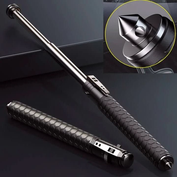 HIKESHIELD - Adjustable Alloy Steel Hiking Stick with Anti-Slip Handle for Stable Support While Hiking and Traveling