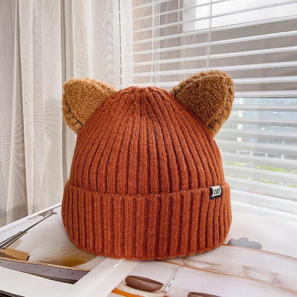 Knitted Winter Hat with Cat Ears - PurrWarm