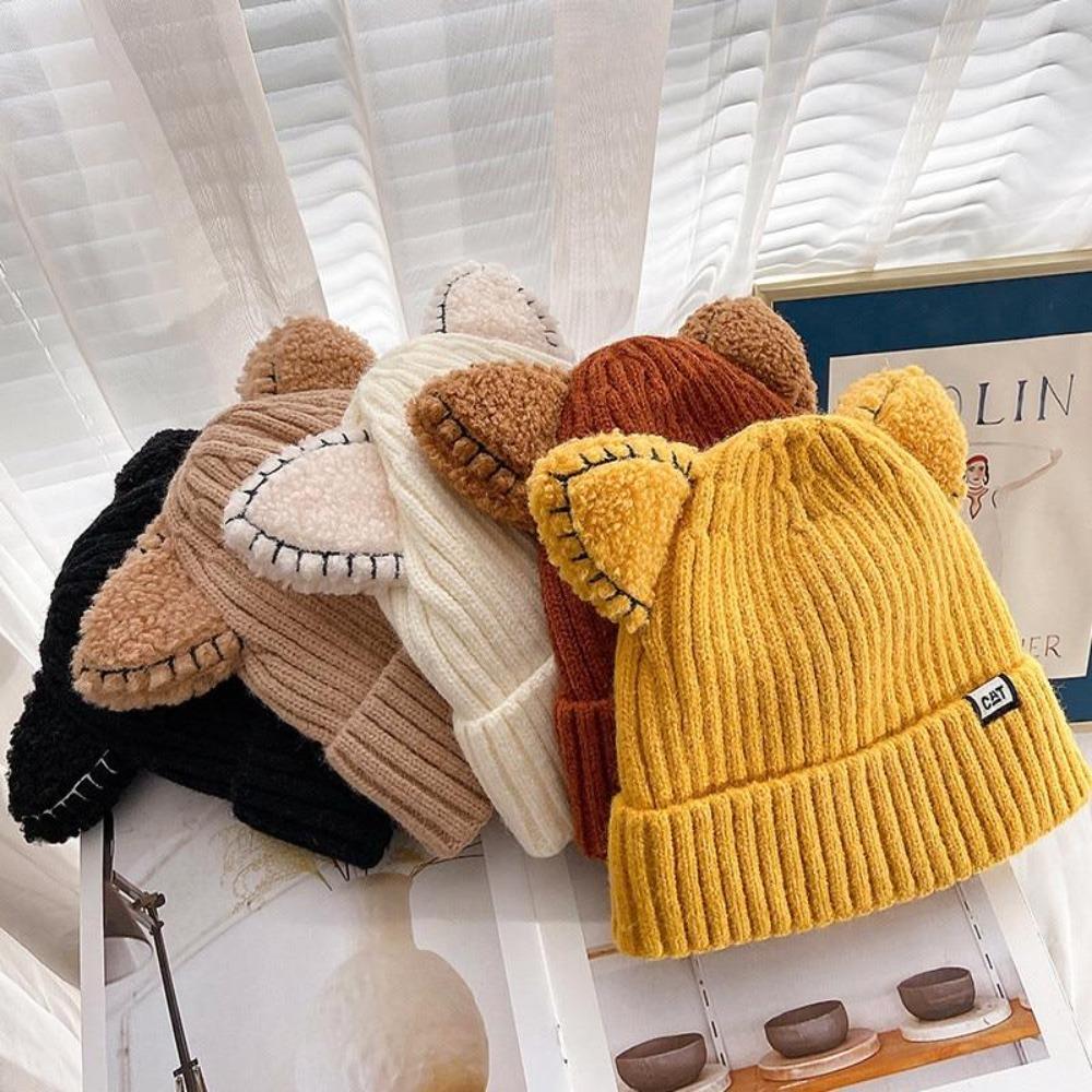 Knitted Winter Hat with Cat Ears - PurrWarm