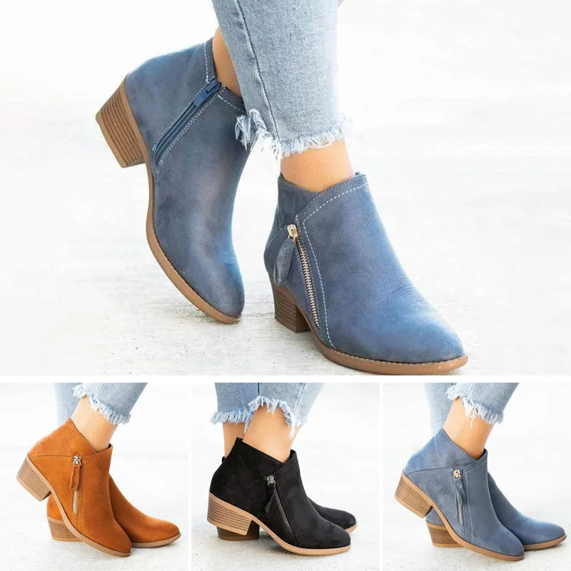 Leather Orthopedic Ankle Boots - Helena