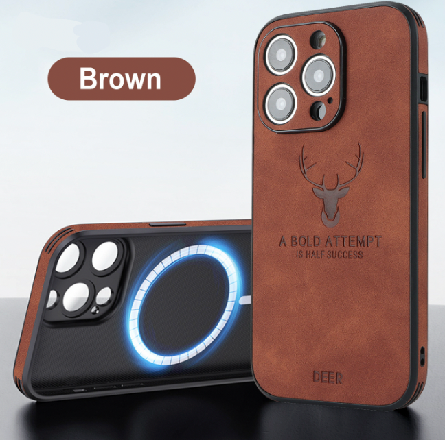 Luxury Deer Leather iPhone Case - Veltro