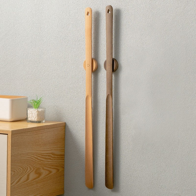 Magnetic Long Handle Shoe Horn in Wood (Support included)