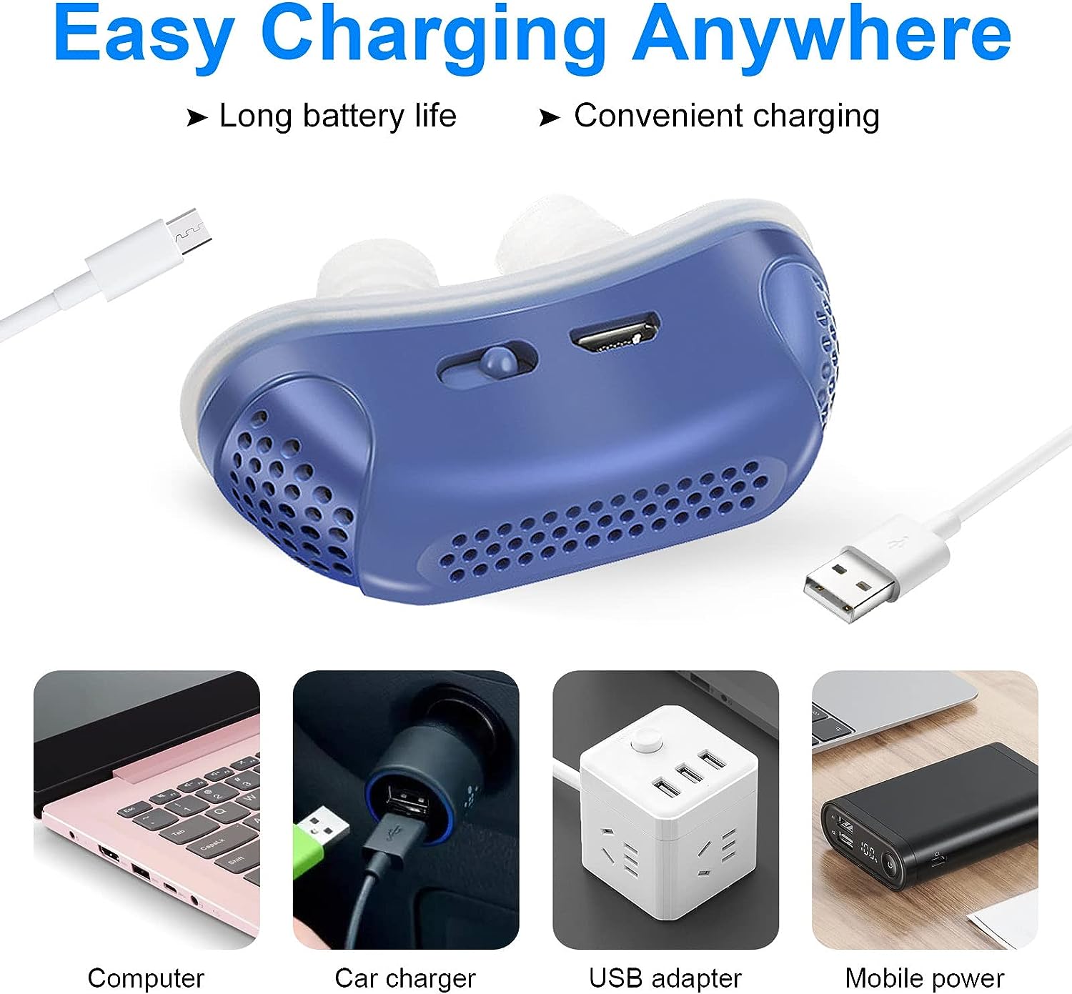 Micro CPAP Device for Sleep and Anti-Snoring - CPAP Alternative
