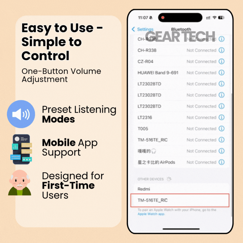 No Prescription Bluetooth App Control Hearing Aids UK