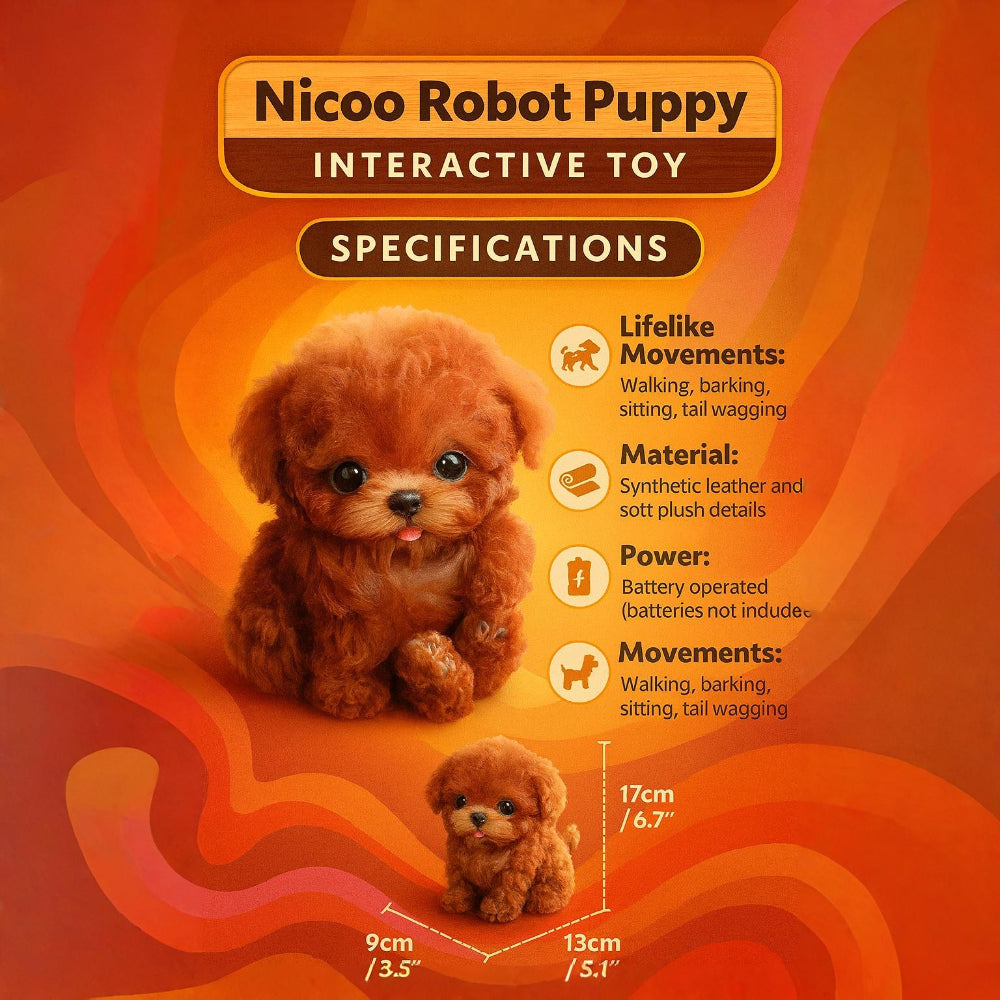 Norvo | Nicoo Interactive Realistic Puppy Robot Toy for Kids