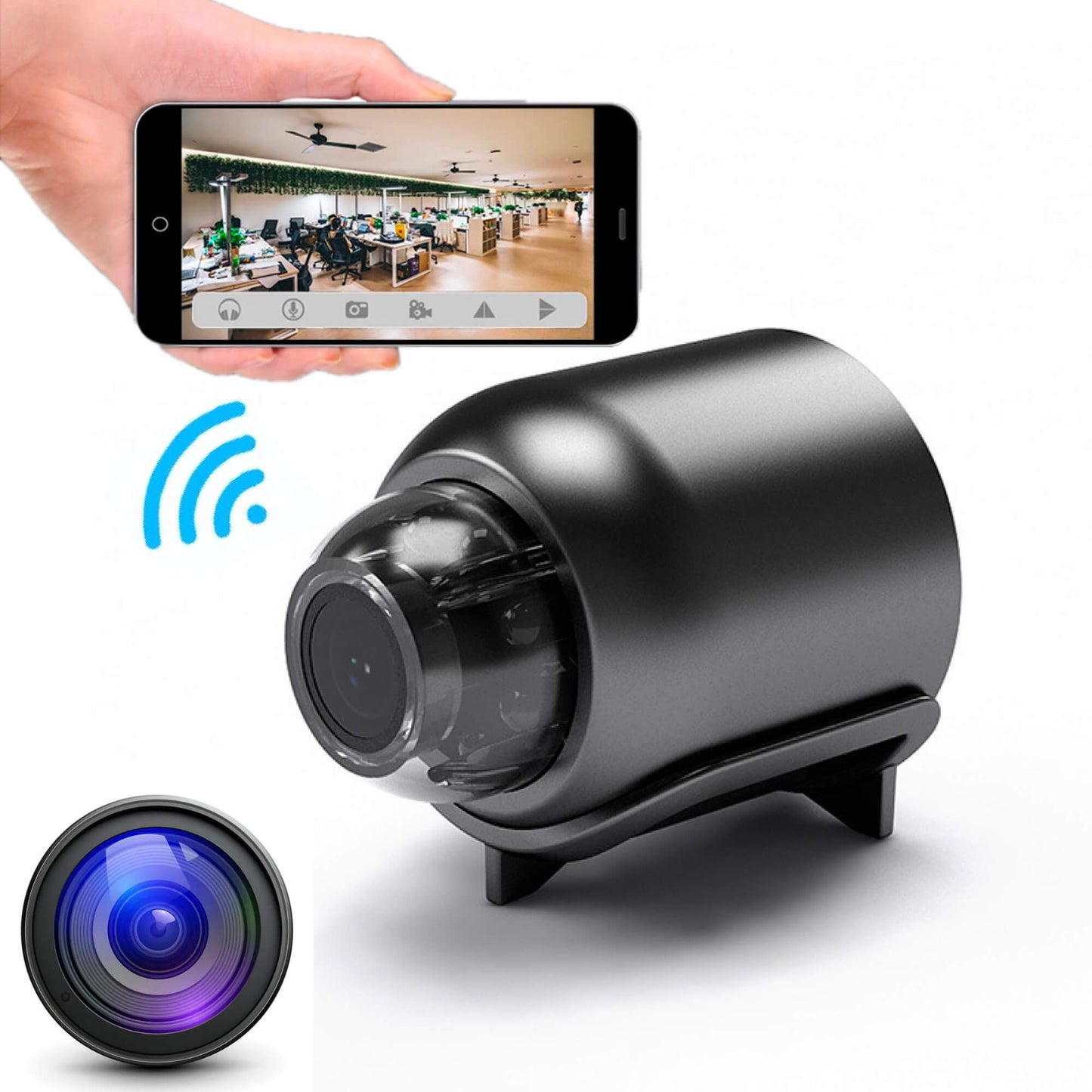 NovaGuard 1080P Mini Waterproof WiFi Camera With 160 Degree Night Vision