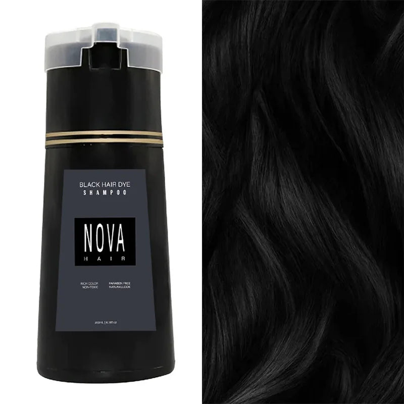 NovaHair Color+ Coloring Shampoo – Long-Lasting Coverage Without Ammonia, Easy Application, 5 Available Shades