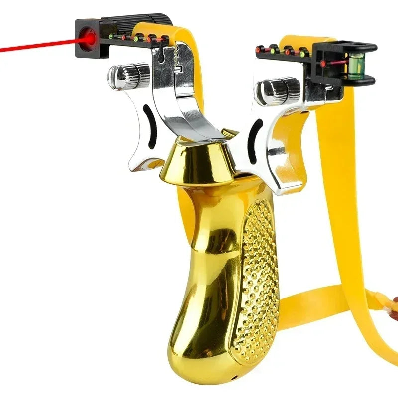 Outdoor Precision Slingshot, Anti-Slip Grip, LED & Level