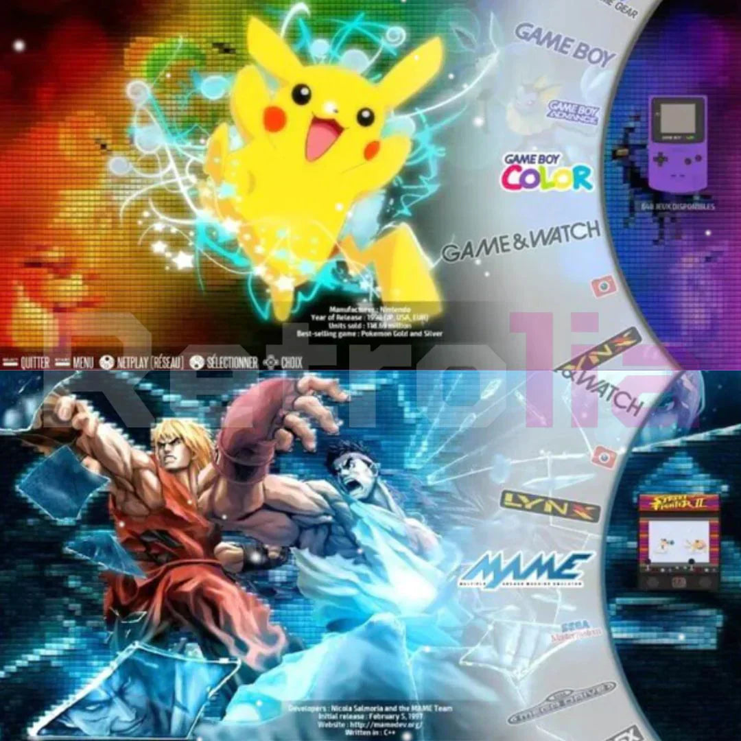 PixelDrive 64gb: Original with 2 controllers - Over 20,000 games from Mario to Pokémon