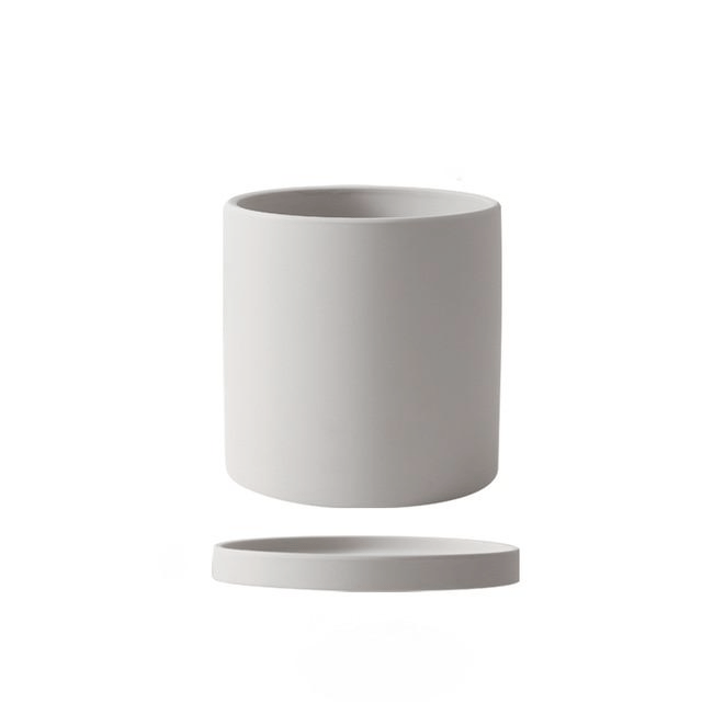 PLANTIVA – Elegant flowerpot made of ceramic with saucer