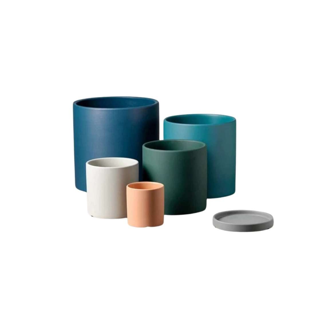 PLANTIVA – Elegant flowerpot made of ceramic with saucer