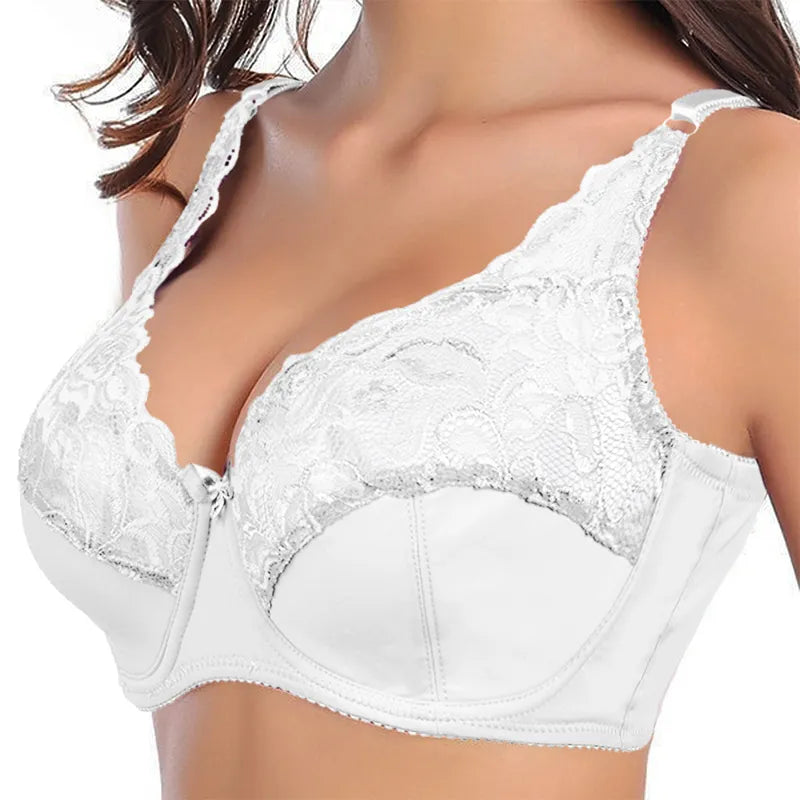 Plus-size lace push-up bra