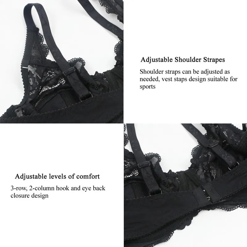 Plus-size lace push-up bra