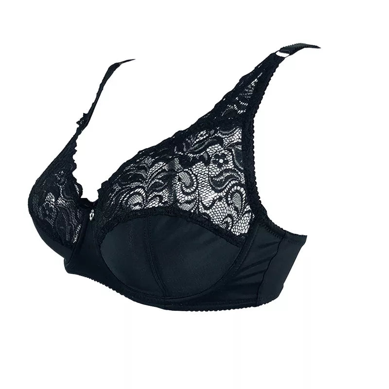 Plus-size lace push-up bra