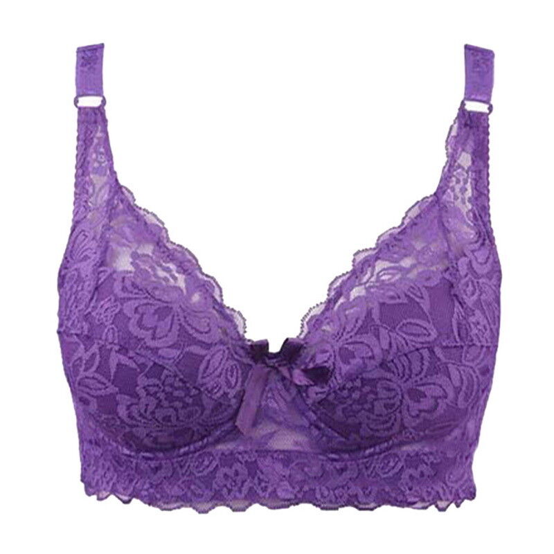 Plus-size wire-free lace bra