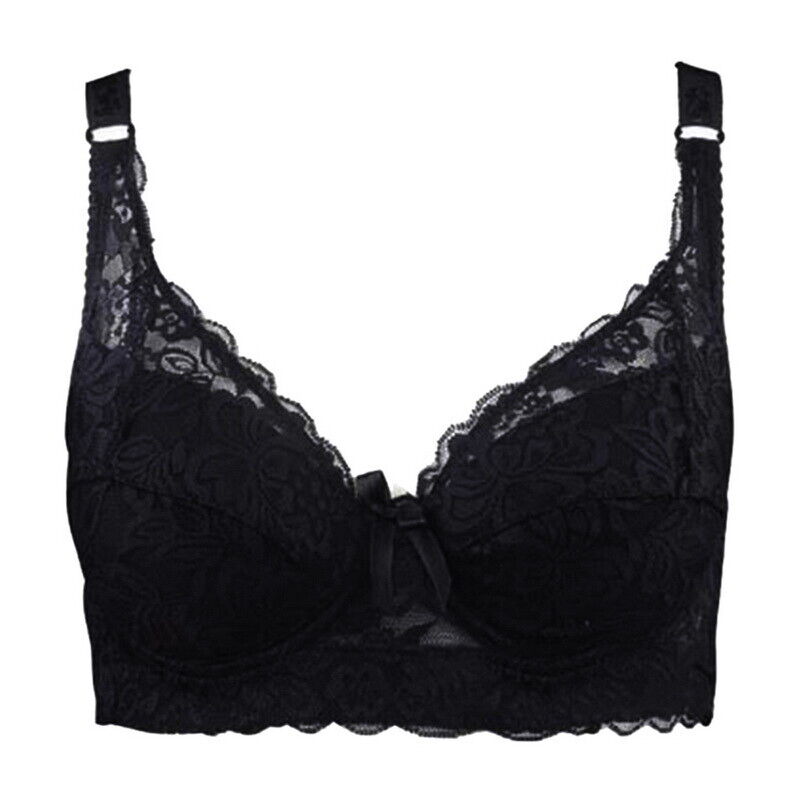 Plus-size wire-free lace bra
