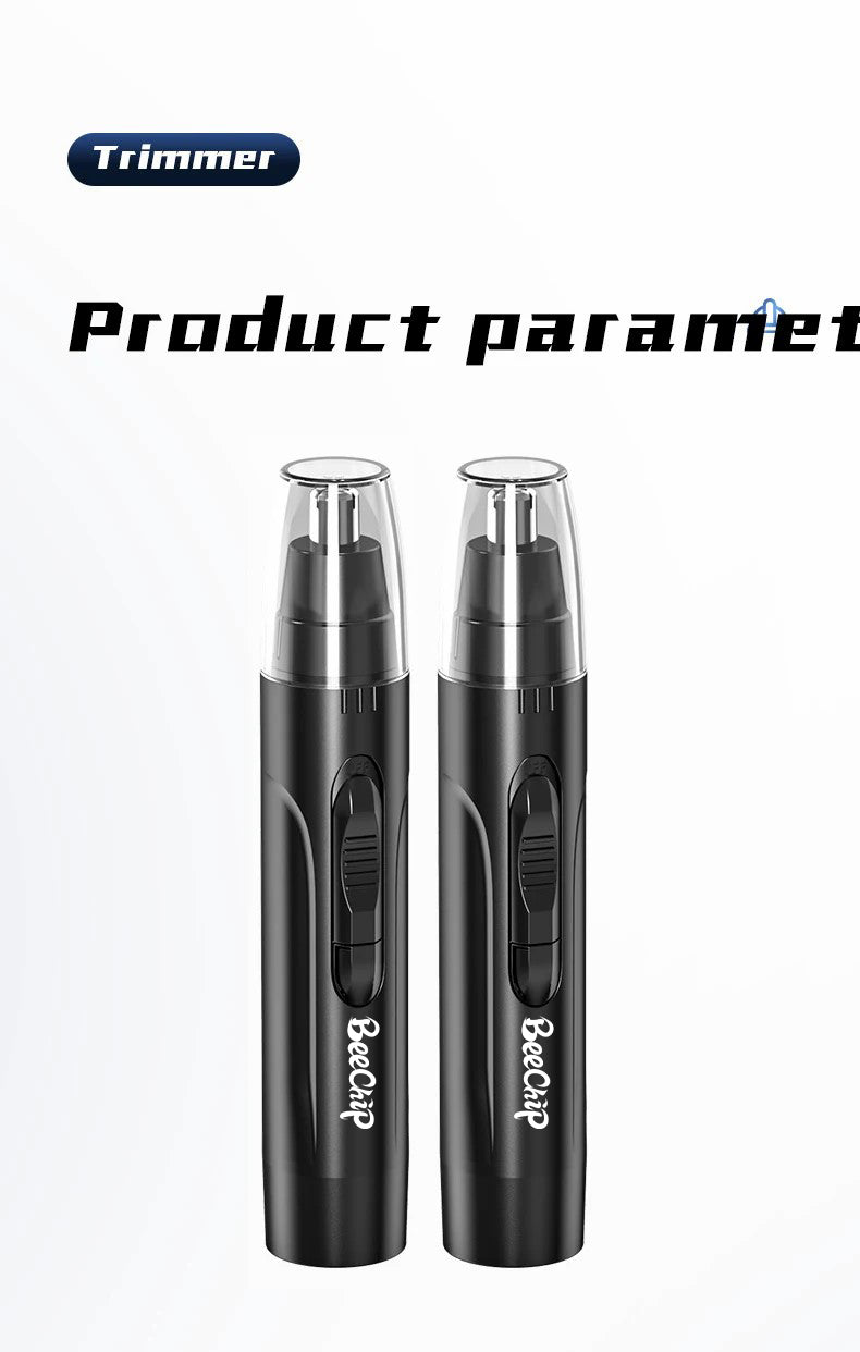 PROFESSIONAL PAINLESS NOSE & EAR HAIR TRIMMER FOR MEN AND WOMEN - RECHARGEABLE