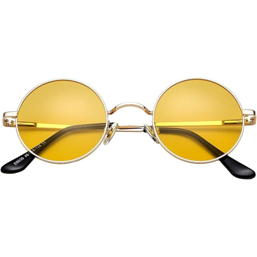 Retro Round Polarized Sunglasses - Lenno