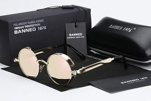 Round Retro Polarized Steampunk Sunglasses – Argo