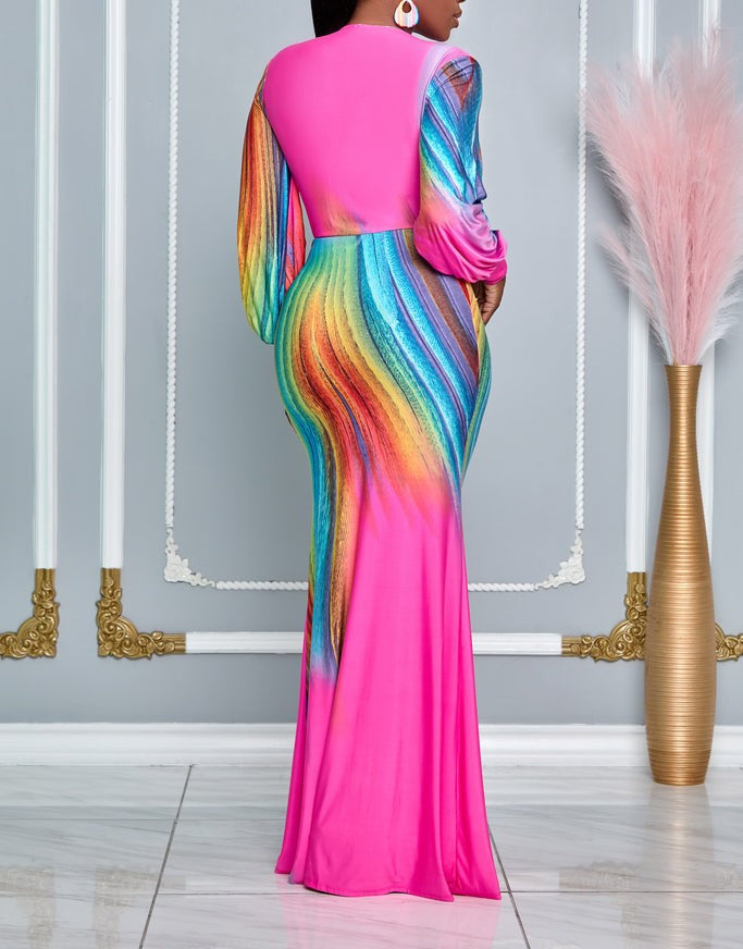 Ruched V-Neck Control Dress