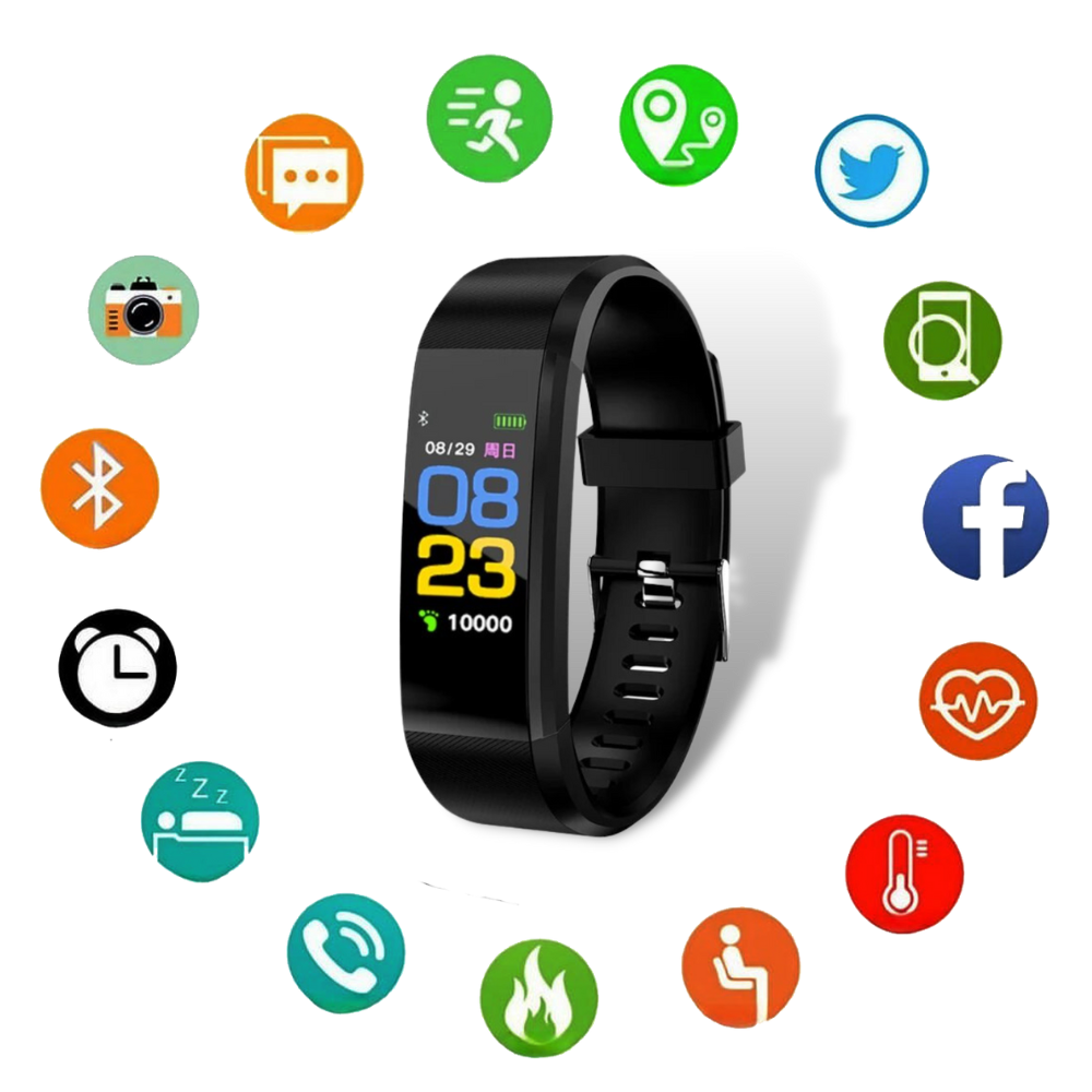 Senior Smartwatch with Health Monitor and Pedometer