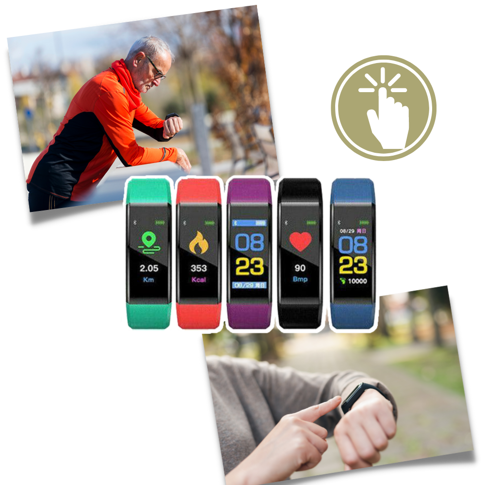 Senior Smartwatch with Health Monitor and Pedometer