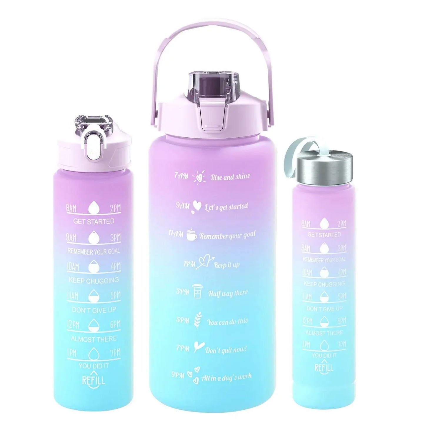 Set of 3 Motivation Water Bottles
