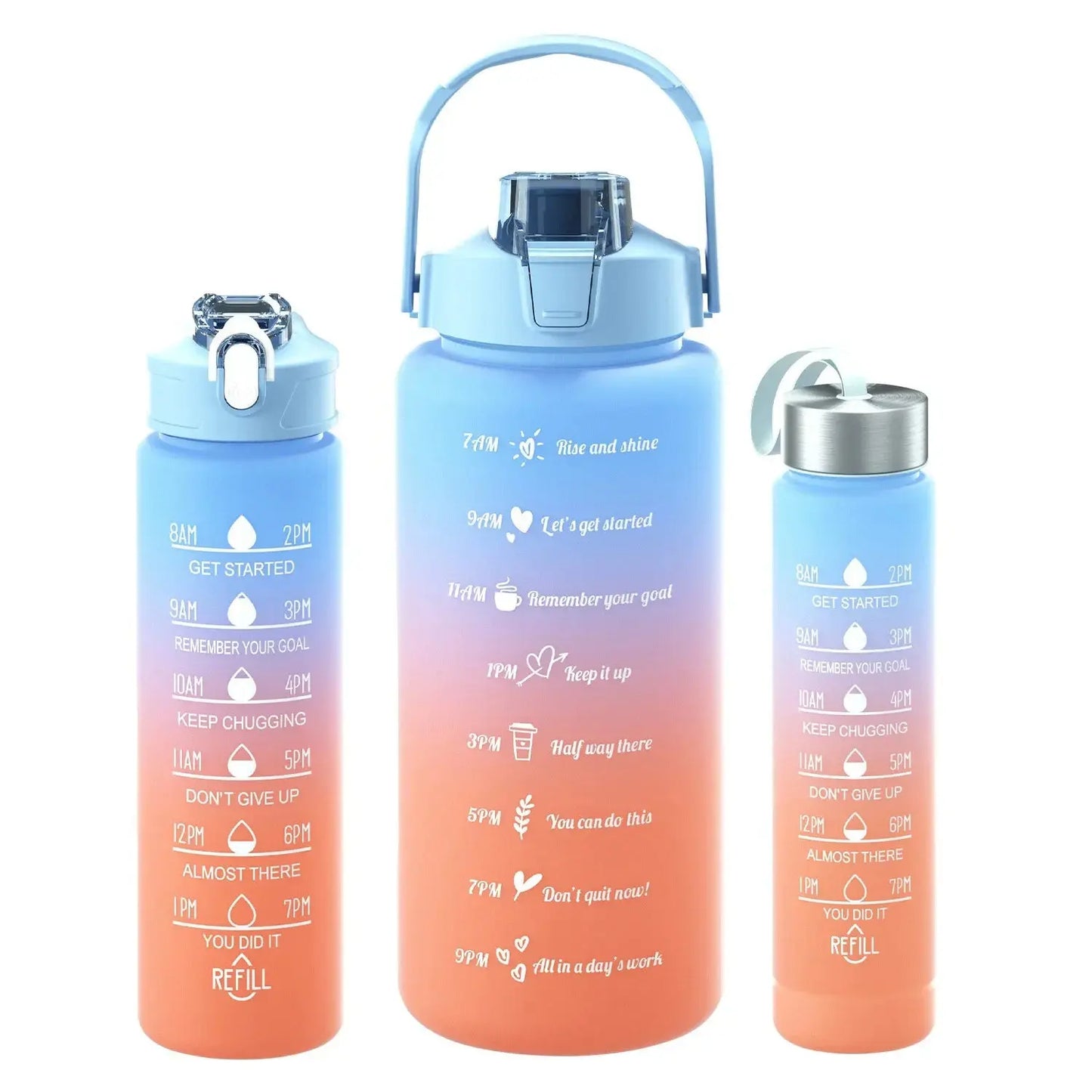 Set of 3 Motivation Water Bottles
