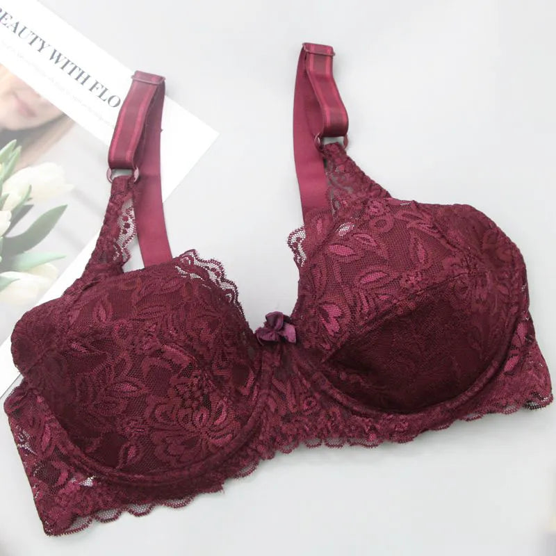 Sexy plus-size lace bra