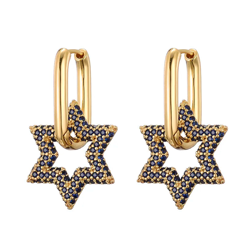 Star Crystal Hoops