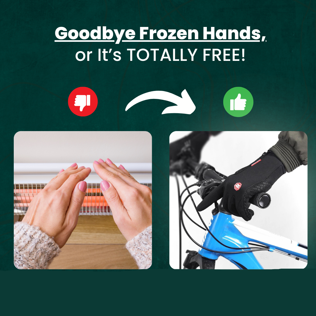 Thermal Waterproof Touchscreen Gloves For Biking And Golf
