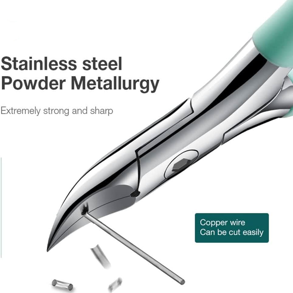 TOENAIL CLIPPER - Ergonomic stainless steel toenail clipper for precise and safe cutting of thick nails in seniors' daily life