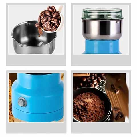 TurboGrind Electric Spice and Grain Mill – High-Speed Grinder in Stainless Steel