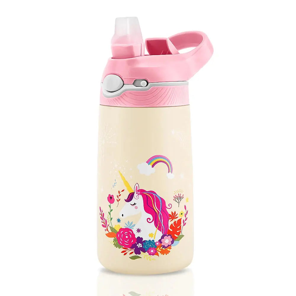 Unicorn Insulated Water Bottle with Straw