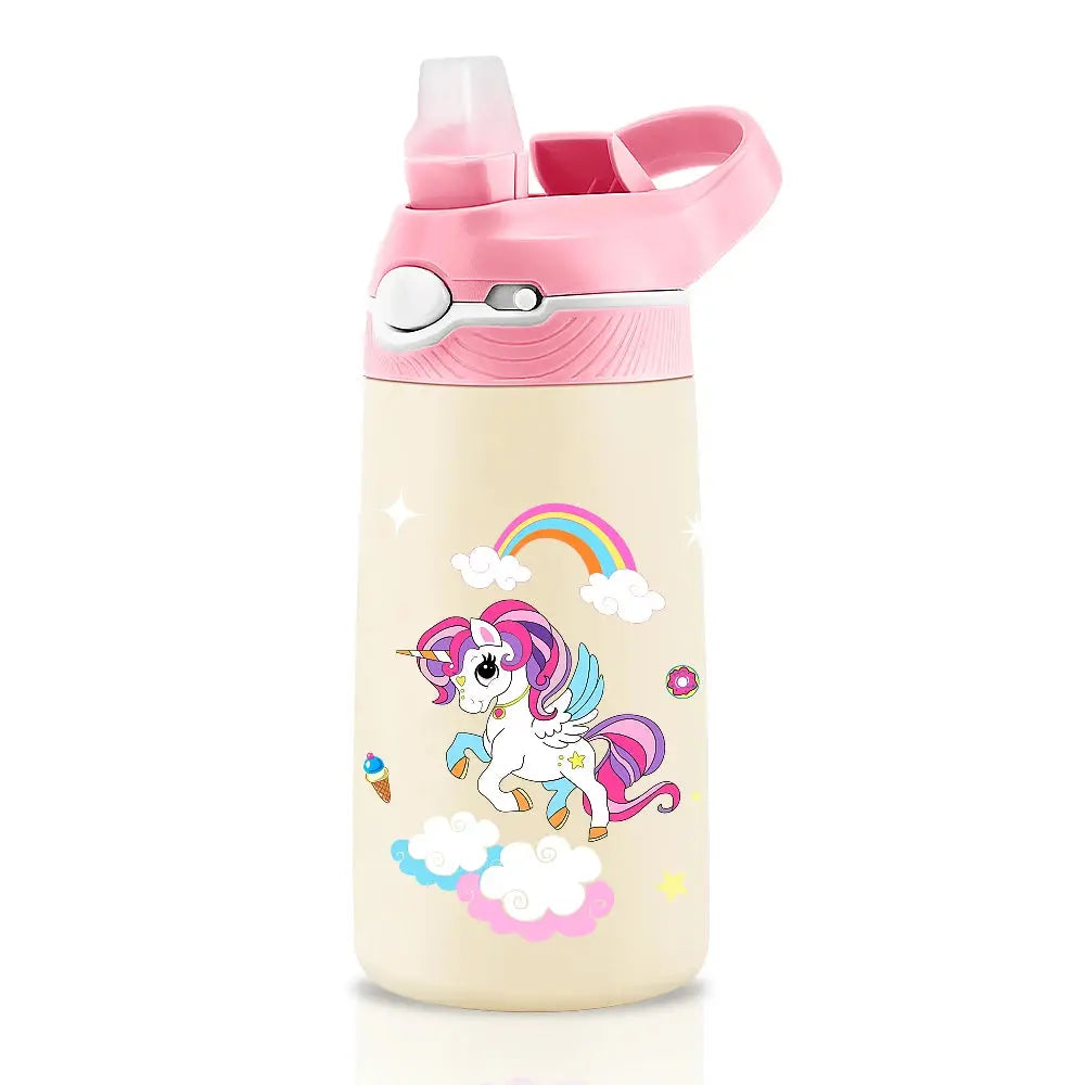Unicorn Insulated Water Bottle with Straw