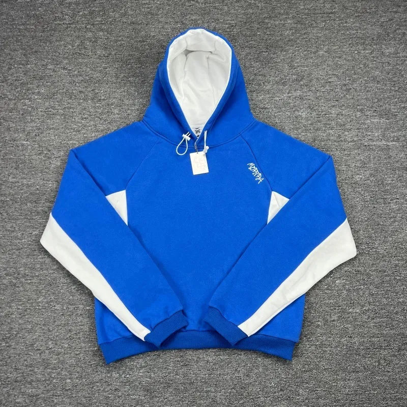 Velden Hoodie — Oversized Soft Polyester Hoodie with Contrast Panels
