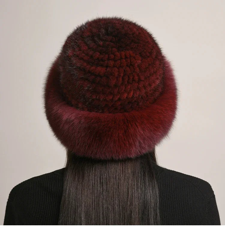 Vellara Mink Fur Hat Luxe Winter Accessory for Cozy Warmth